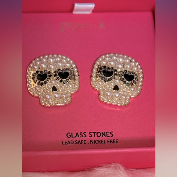 48 hour Sale piper•k Glass Stones NIB “LEAD SAFE NICKEL FREE "SUGAR SKULLS" - Picture 4 of 4